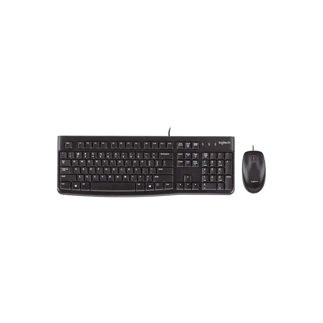 SET TECLADO + RATON LOGITECH MK120 USB CON CABLE NEGRO