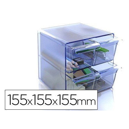 ARCHICUBO ARCHIVO 2000 4 CAJONES ORGANIZADOR MODULAR PLASTICO AZUL ...