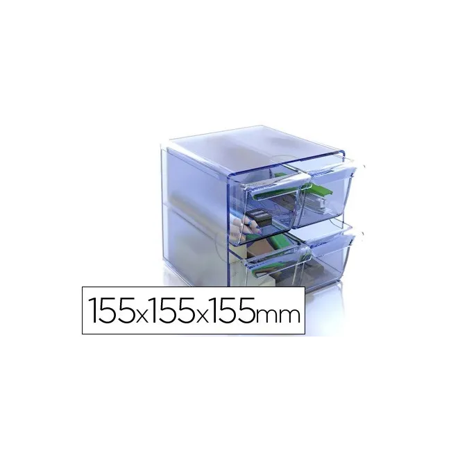 ARCHICUBO ARCHIVO 2000 4 CAJONES ORGANIZADOR MODULAR PLASTICO AZUL ...