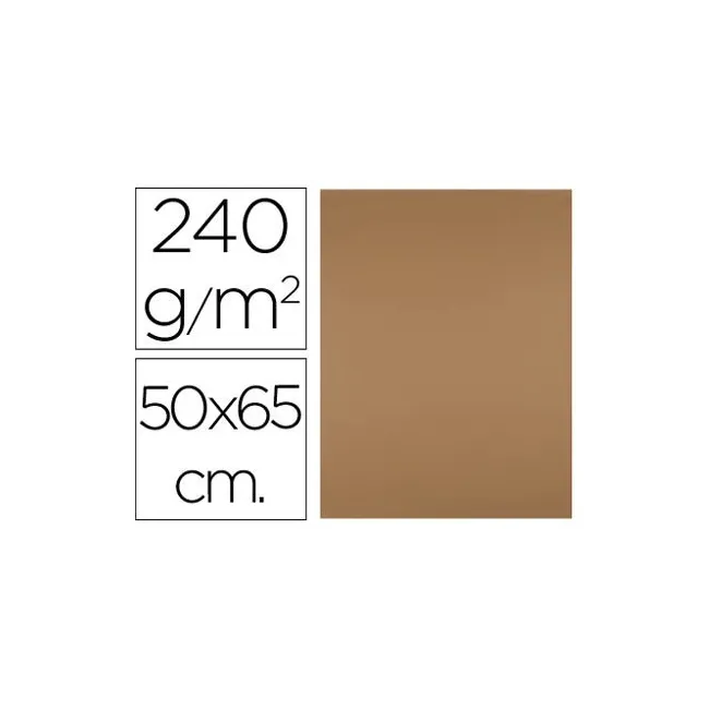 CARTULINA LIDERPAPEL 50X65 CM 240G/M2 MARRON ESCOLAR PAQUETE DE 25 ...