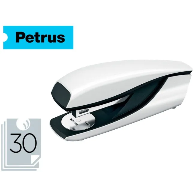 GRAPADORA PETRUS 635 WOW BLANCA METALIZADA CAPACIDAD 30 HOJAS
