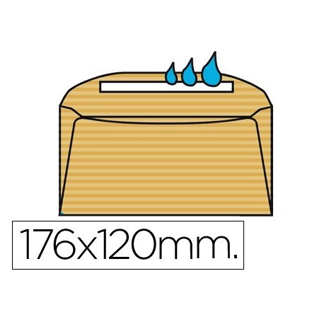 SOBRE LIDERPAPEL N.8 CREMA COMERCIAL NORMALIZADO 120X176MM ENGOMADO...