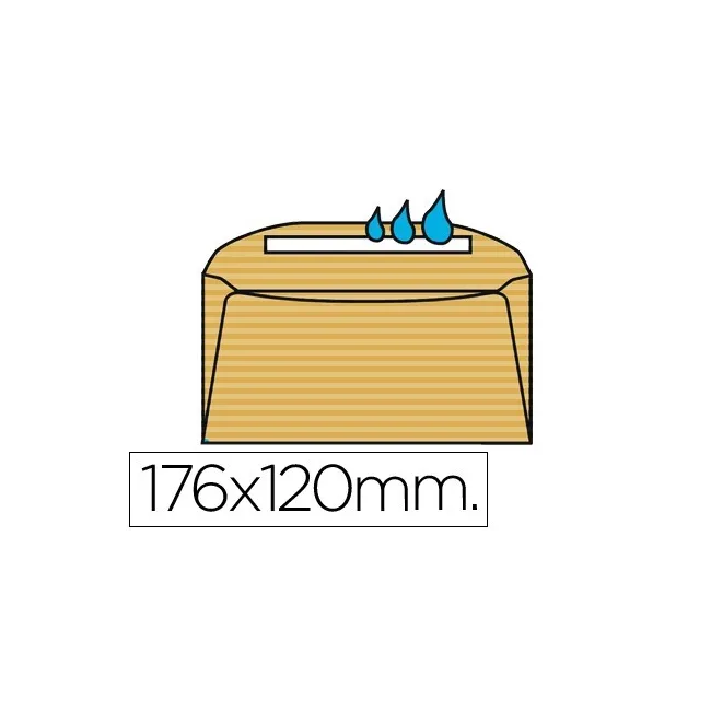 SOBRE LIDERPAPEL N.8 CREMA COMERCIAL NORMALIZADO 120X176MM ENGOMADO...