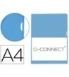 CARPETA DOSSIER UÑERO PLASTICO Q-CONNECT DIN A4 120 MICRAS AZUL CAJ...