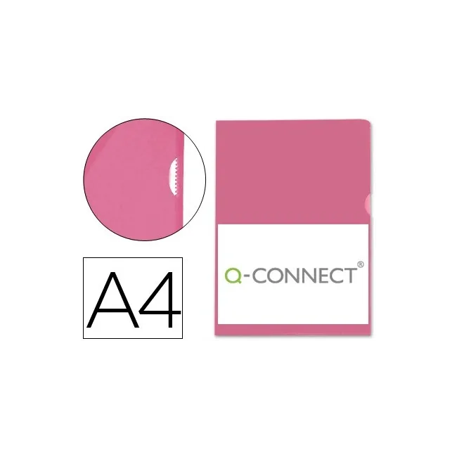 CARPETA DOSSIER UÑERO PLASTICO Q-CONNECT DIN A4 120 MICRAS ROJA CAJ...