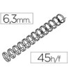 ESPIRAL WIRE 3:1 6,3 MM N.4 NEGRO CAPACIDAD 45 HOJAS CAJA DE 100 UN...