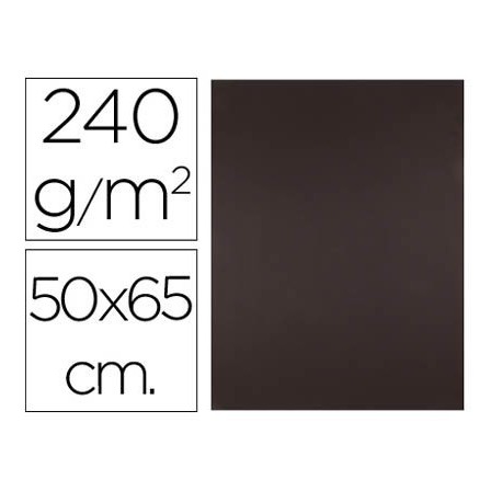 CARTULINA LIDERPAPEL 50X65 CM 240G/M2 MARRON PAQUETE DE 25 UNIDADES