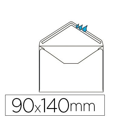SOBRE LIDERPAPEL N.1 BLANCO MINIMO NORMALIZADO 90X140MM ENGOMADO SO...