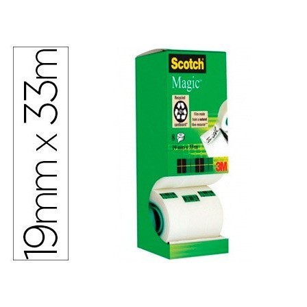 CINTA ADHESIVA SCOTCH MAGIC 33X19 MM PACK DE 8 UNIDADES