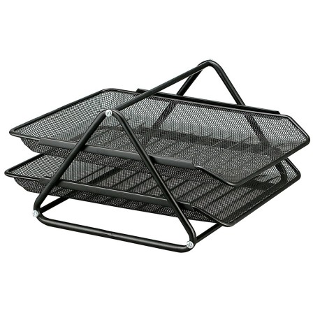 BANDEJA SOBREMESA METALICA Q-CONNECT REJILLA GXA100 NEGRA2 BANDEJAS...
