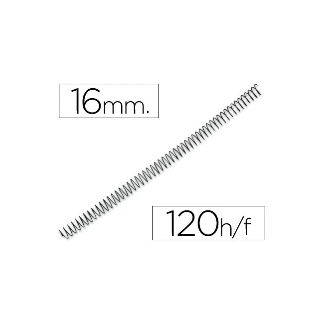 ESPIRAL METALICO Q-CONNECT 64 5:1 16MM 1,2MM CAJA DE 100 UNIDADES