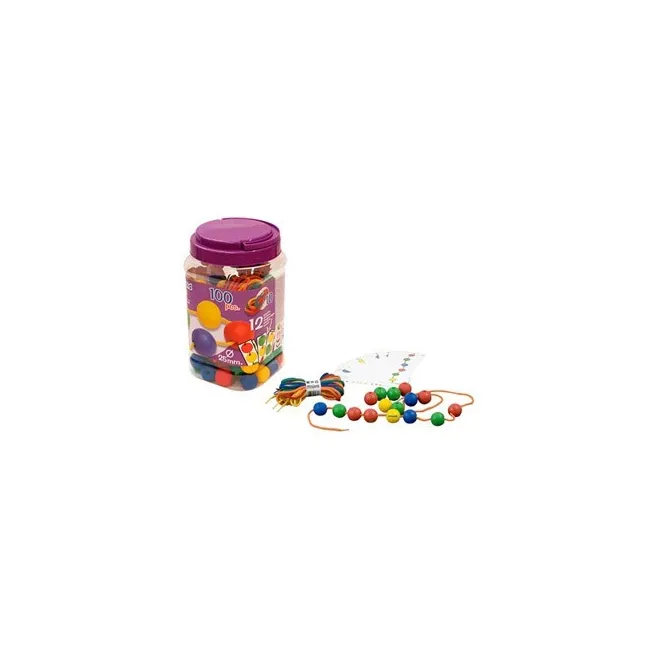 JUEGO MINILAND BOLAS ENSARTABLES 25 MM 100 UNIDADES