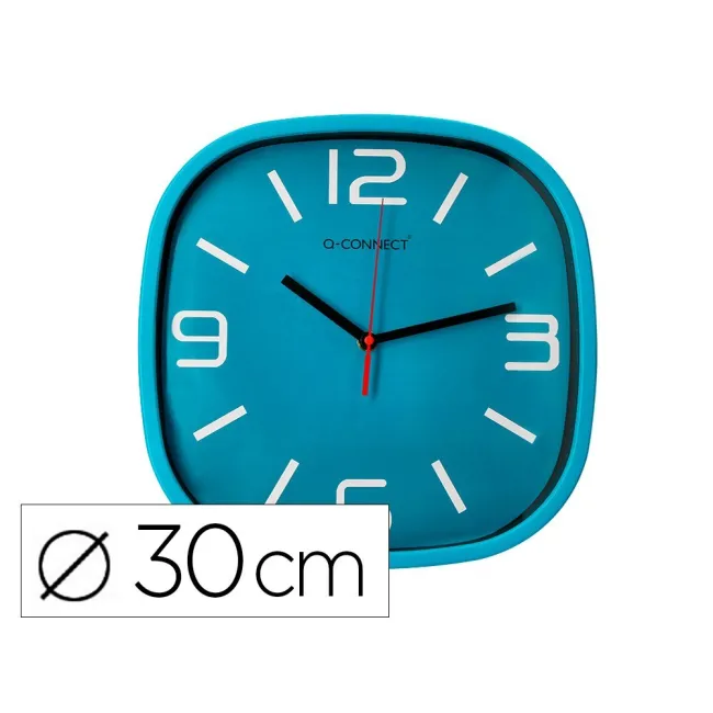 RELOJ Q-CONNECT DE PARED DE PLASTICO REDONDO 30 CM MOVIMIENTO SILEN...