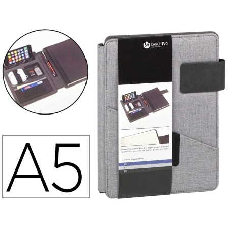 PORTANOTAS CARCHIVO VENTURE DIN A5 CON SOPORTE SMARTPHONE CUADERNO ...