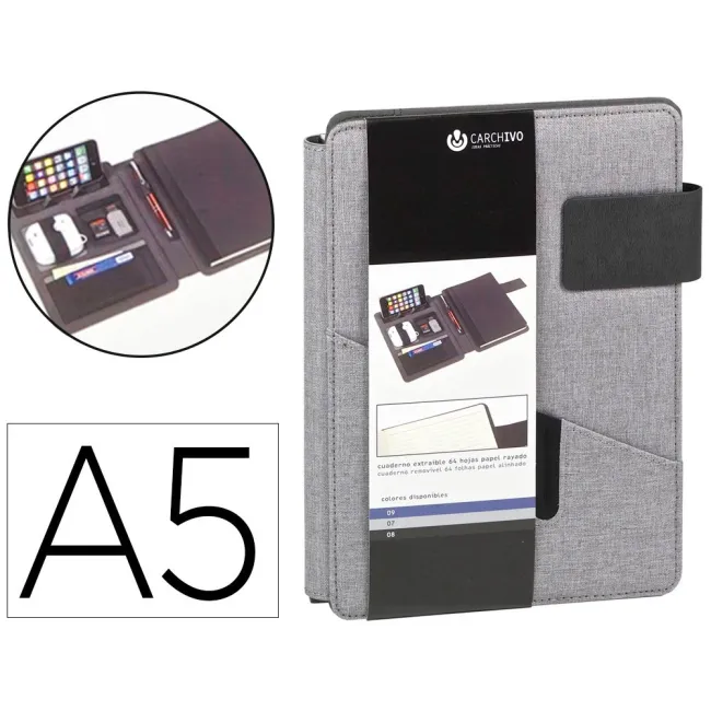 PORTANOTAS CARCHIVO VENTURE DIN A5 CON SOPORTE SMARTPHONE CUADERNO ...
