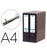 MODULO ELBA 2 ARCHIVADORES DE PALANCA DIN A4 CON RADO 2 ANILLAS NEG...