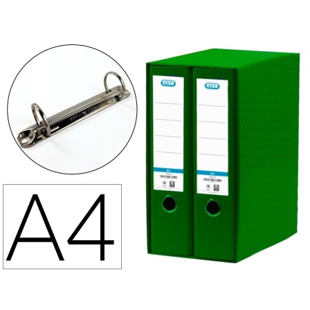 MODULO ELBA 2 ARCHIVADORES DE PALANCA DIN A4 CON RADO 2 ANILLAS VER...