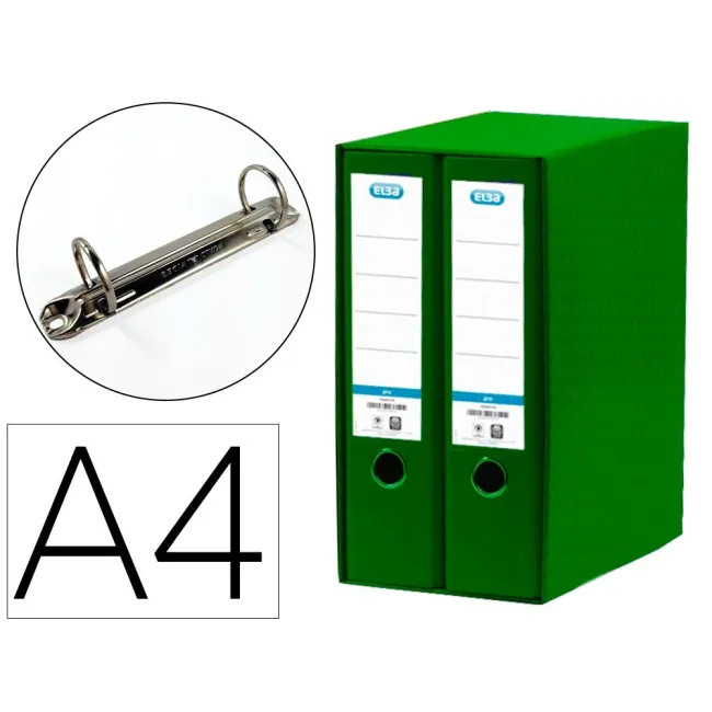 MODULO ELBA 2 ARCHIVADORES DE PALANCA DIN A4 CON RADO 2 ANILLAS VER...