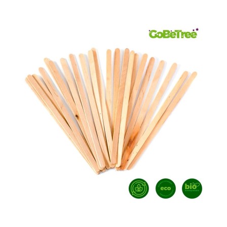 PALETINA AGITADORA DE MADERA 14 CM PARA EL CAFE CON FUNDA INDIVIDUA...