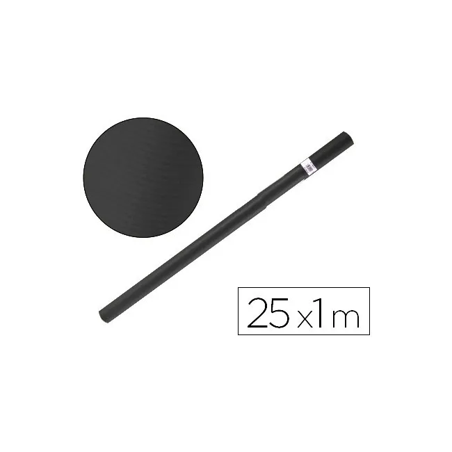 PAPEL KRAFT LIDERPAPEL NEGRO ROLLO 25X1 MT
