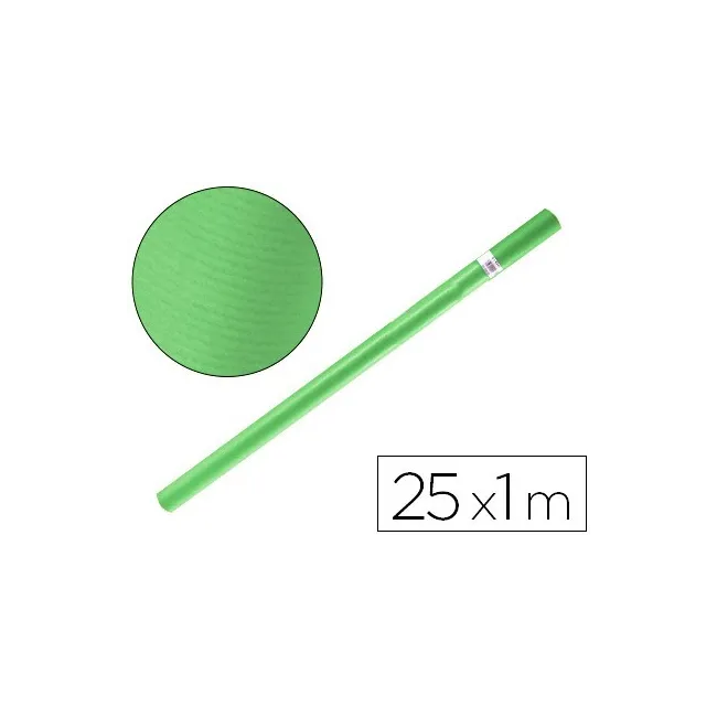 PAPEL KRAFT LIDERPAPEL VERDE ROLLO 25X1 MT