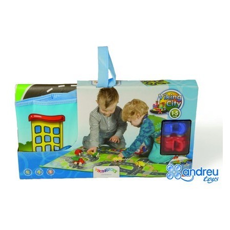 JUEGO VIKINGTOYS CIRCUITO + 2 VEHICULOS 90X70 CM