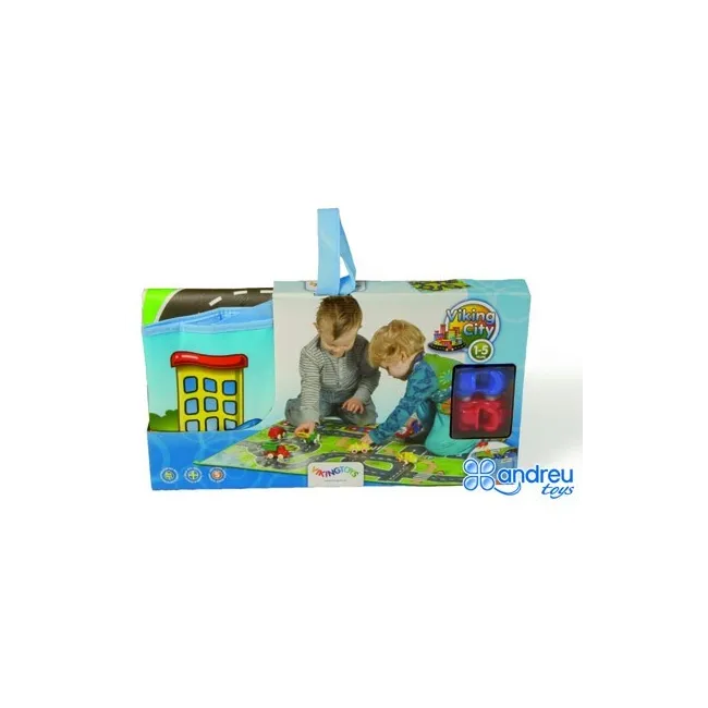 JUEGO VIKINGTOYS CIRCUITO + 2 VEHICULOS 90X70 CM