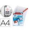 FUNDA DE PRESENTACION TARIFOLD ADHESIVA REMOVIBLE DIN A4 CON ESQUIN...