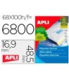 ETIQUETAS ADHESIVAS APLI 01282TAMAÑO 48,5X169 MM PARA FOTOCOPIADORA...