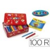 ROTULADOR CARIOCA COLOR KIT CAJA METALICA DE 100 UNIDADES SURTIDAS ...