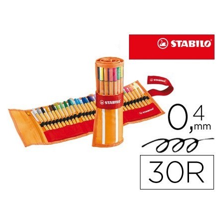 ROTULADOR STABILO PUNTA DE FIBRA POINT 88 ESTUCHE DE 30 UNIDADES SU...