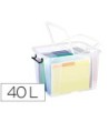 CONTENEDOR PLASTICO CEP 40 LITROS 397X498X329 MM TRANSPARENTE CON T...