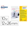 ETIQUETA AVERY 1 LINEA ADHESIVO PERMANENTE 26X12 MM BLANCA ROLLO DE...