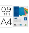TAPA ENCUADERNACION LIDERPAPEL CARTON A4 0,9MM AZUL FLUOR PAQUETE D...