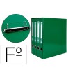 MODULO LIDERPAPEL 4 ARCHIVADORES FOLIO 2 ANILLAS MIXTAS 25MM VERDE