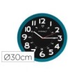 RELOJ Q-CONNECT DE PARED PLASTICO OFICINA REDONDO 30 CM COLOR AZUL ...