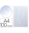 FUNDA MULTITALADRO Q-CONNECT DIN A4 100 MC CRISTAL BOLSA DE 100 UNI...