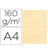 PAPEL PERGAMINO DIN A4 160 GR COLOR PERGAMINO CREMA PAQUETE DE 25 H...