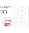 ETIQUETA ADHESIVA APLI 10603 TAMAÑO CD-ROM 117 MM PARA FOTOCOPIADOR...
