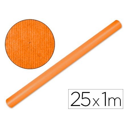 PAPEL KRAFT LIDERPAPEL NARANJA FUERTE ROLLO 25X1 MT