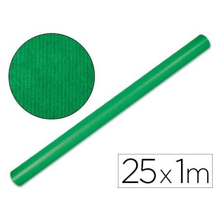 PAPEL KRAFT LIDERPAPEL VERDE FUERTE ROLLO 25X1 MT