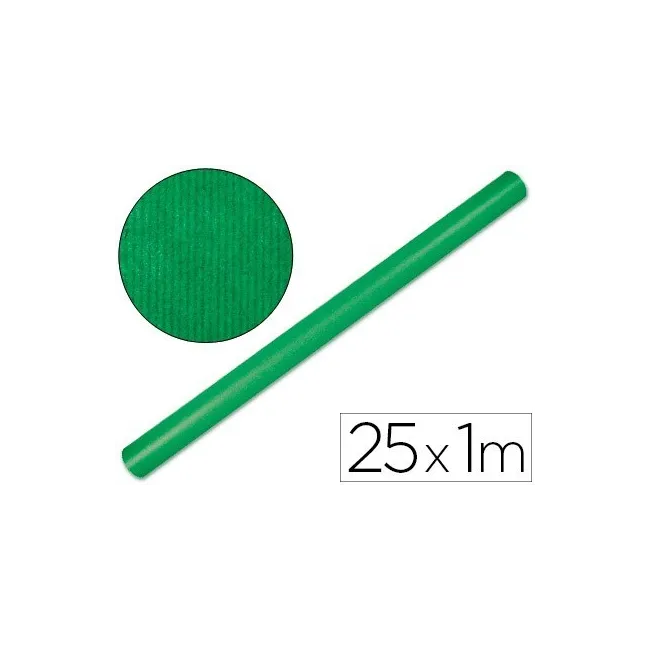 PAPEL KRAFT LIDERPAPEL VERDE FUERTE ROLLO 25X1 MT