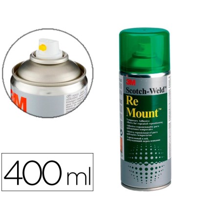 PEGAMENTO SCOTCH SPRAY REMOUN 400 ML ADHESIVO REPOSICIONABLE INDEFI...