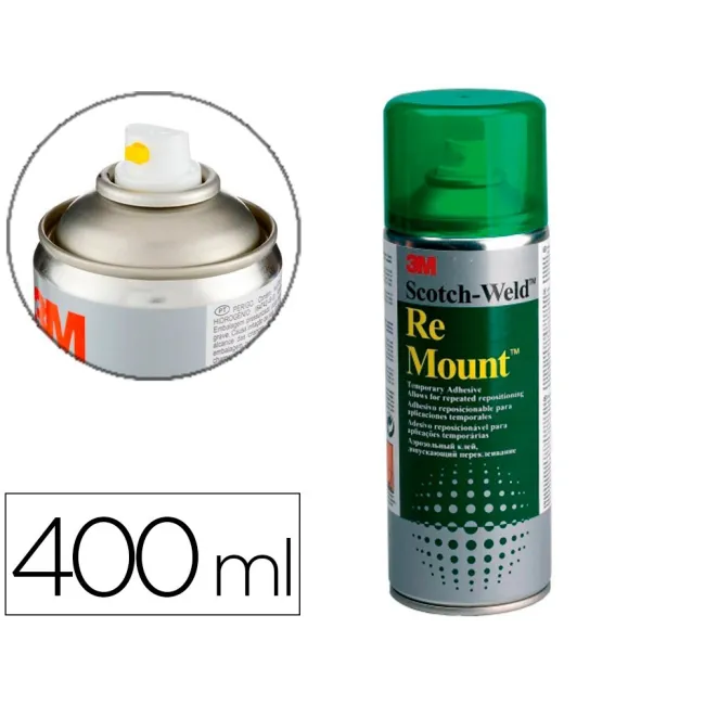 PEGAMENTO SCOTCH SPRAY REMOUN 400 ML ADHESIVO REPOSICIONABLE INDEFI...