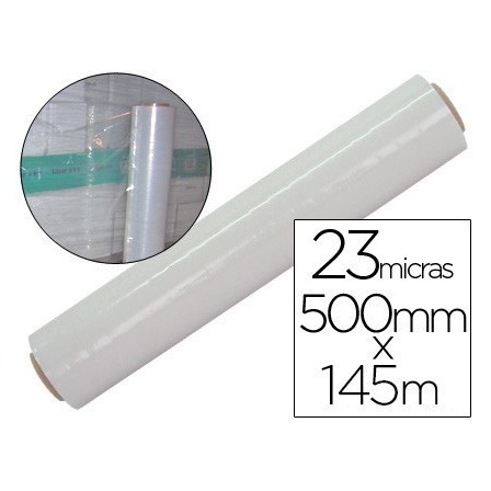FILM EXTENSIBLE MANUAL BOBINA -ANCHO 500 MM. -LARGO 250 MT ESPESOR ...