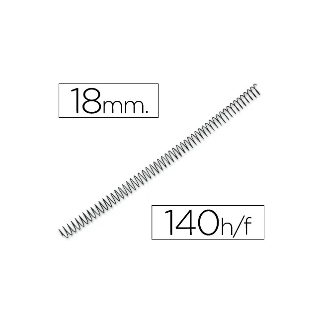 ESPIRAL METALICO Q-CONNECT 56 4:1 18MM 1,2MM CAJA DE 100 UNIDADES