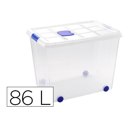 CONTENEDOR PLASTICO PLASTICFORTE 86 LITROS N 8 TRANSPARENTE CON TAP...