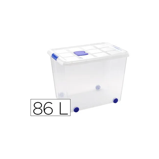 CONTENEDOR PLASTICO PLASTICFORTE 86 LITROS N 8 TRANSPARENTE CON TAP...