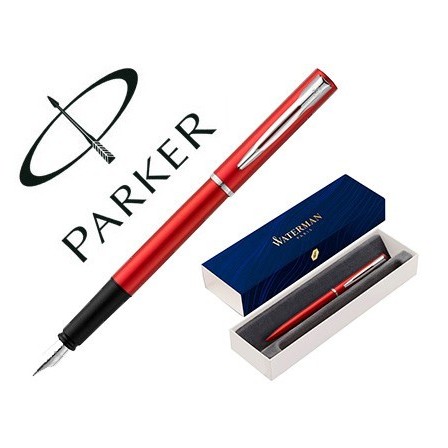 PLUMA WATERMAN ALLURE LACA ROJA EN ESTUCHE DE REGALO