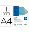 TAPA ENCUADERNACION LIDERPAPEL CARTON A4 1 MM CELESTE PAQUETE DE 50...